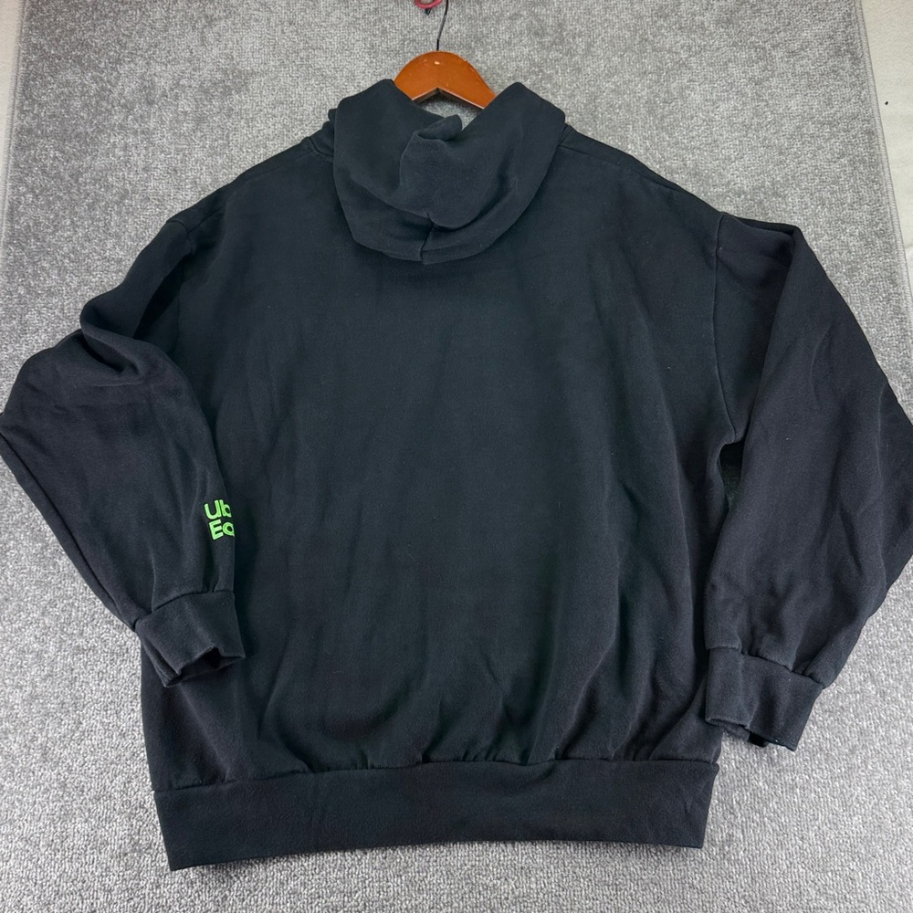 RARE Rick & Mortys Uber Eats Wendys Hoodie Black Collab Mens XL Collectible - Picture 9 of 9